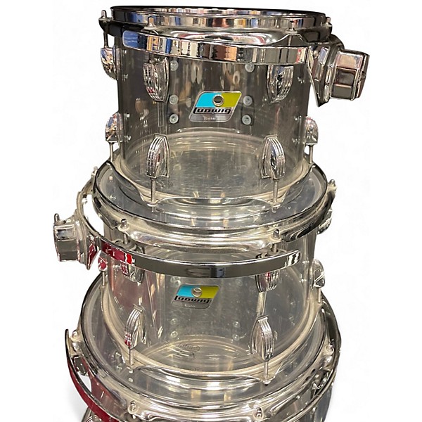 Used Ludwig 5 Piece Vistalite Clear Drum Kit