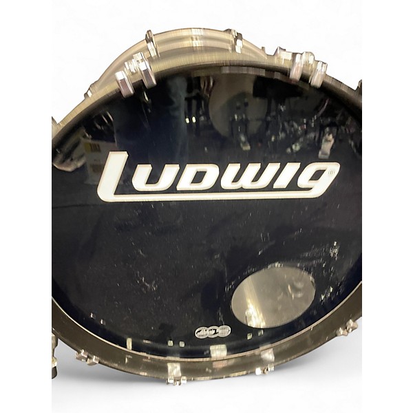 Used Ludwig 5 Piece Vistalite Clear Drum Kit