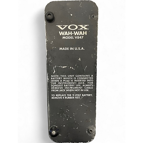 Used VOX V847 Reissue Wah Effect Pedal | Guitar Center