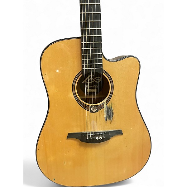 Used Lag Guitars TRAMONTANE Natural Acoustic Electric Guitar