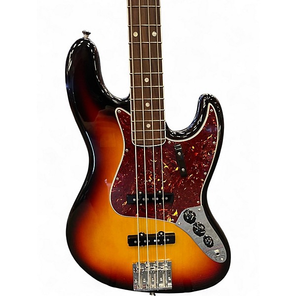 Used Fender 1966 American Vintage Jazz Bass 3 Color Sunburst Electric Bass Guitar