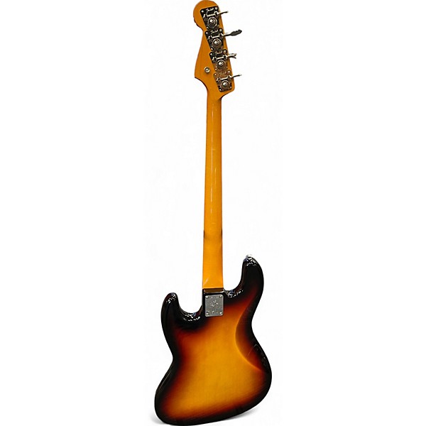 Used Fender 1966 American Vintage Jazz Bass 3 Color Sunburst Electric Bass Guitar