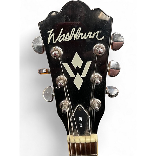 Washburn HB-30 サンバースト Washburn HB30 Semi-Hollowbody Dual Humbucker Electric Guitar