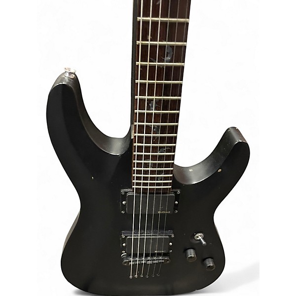 Used Schecter Guitar Research Diamond Series Black Solid Body Electric Guitar