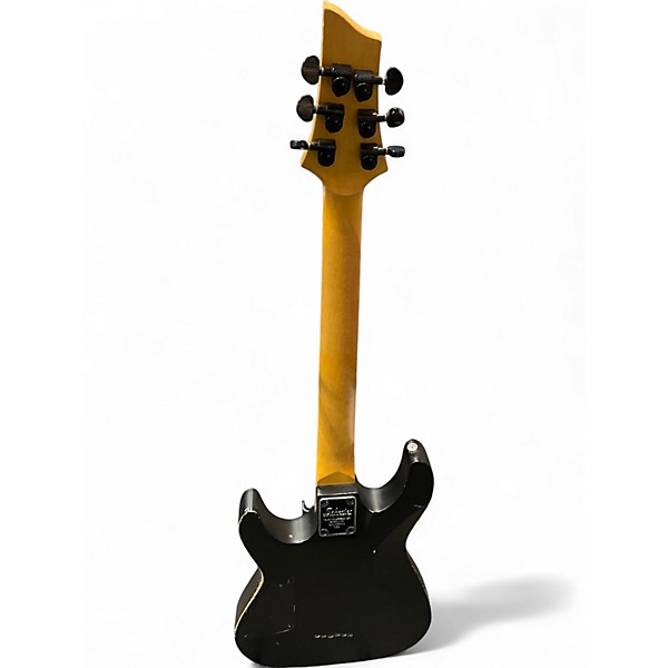 Used Schecter Guitar Research Diamond Series Black Solid Body Electric Guitar