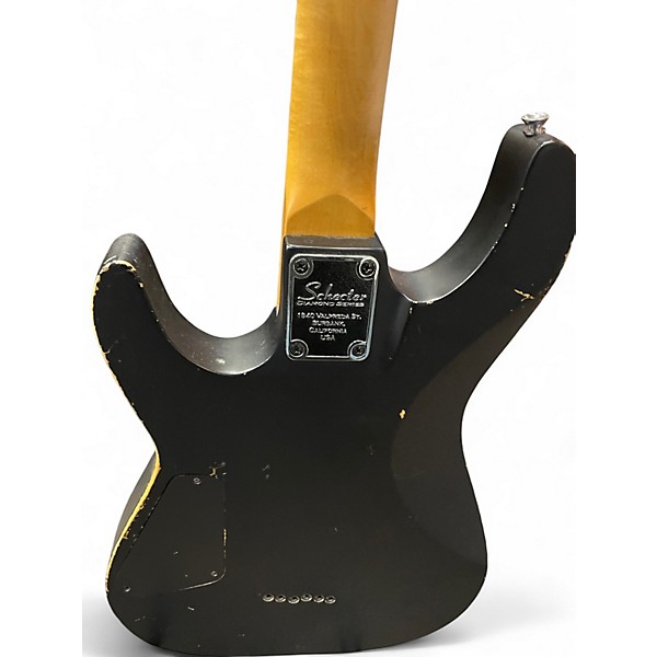 Used Schecter Guitar Research Diamond Series Black Solid Body Electric Guitar