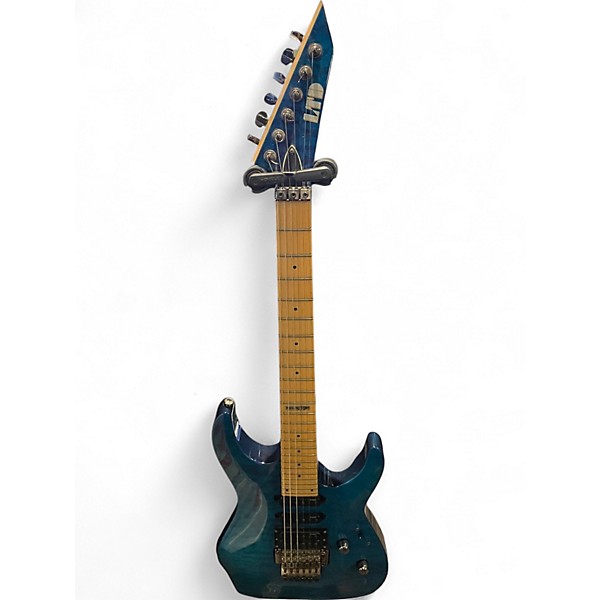 Used ESP MH103 Metallic Aqua Marine Solid Body Electric Guitar