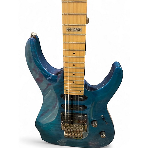 Used ESP MH103 Metallic Aqua Marine Solid Body Electric Guitar