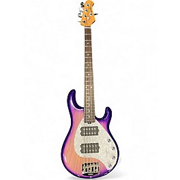 Used Ernie Ball Music Man StingRay 5 Special HH Purple Sunset Electric Bass Guitar