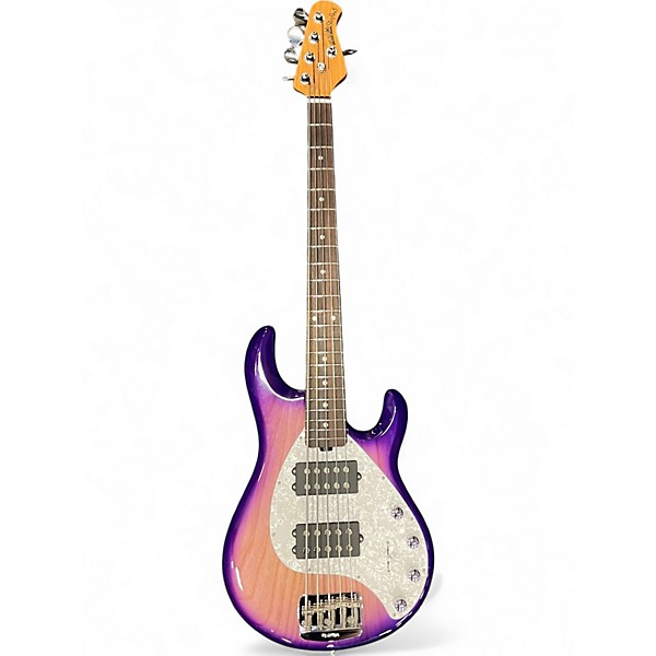 Used Ernie Ball Music Man StingRay 5 Special HH Purple Sunset Electric Bass Guitar