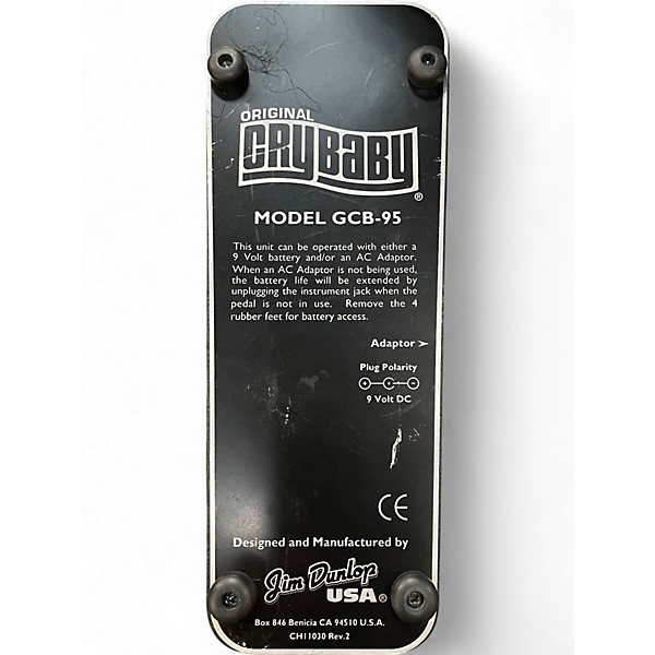 Used Dunlop GCB95 Original Crybaby Wah Effect Pedal