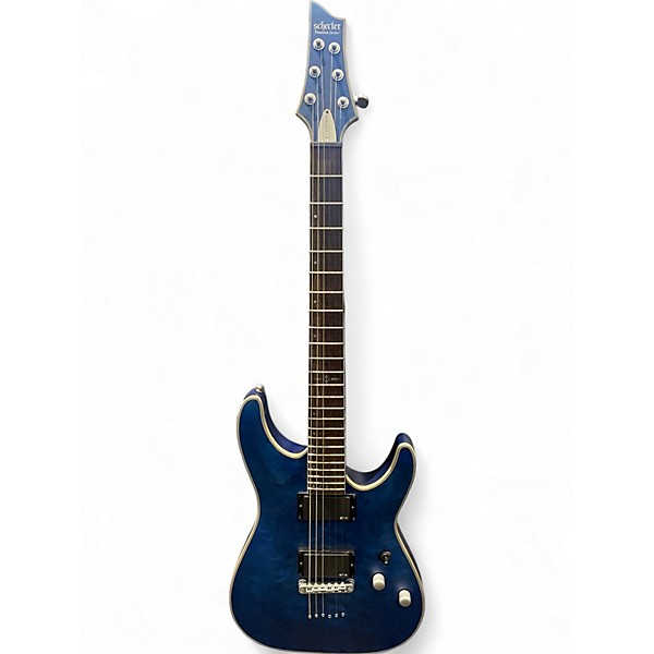 Used Schecter Guitar Research C1 Platinum Blue Solid Body Electric Guitar