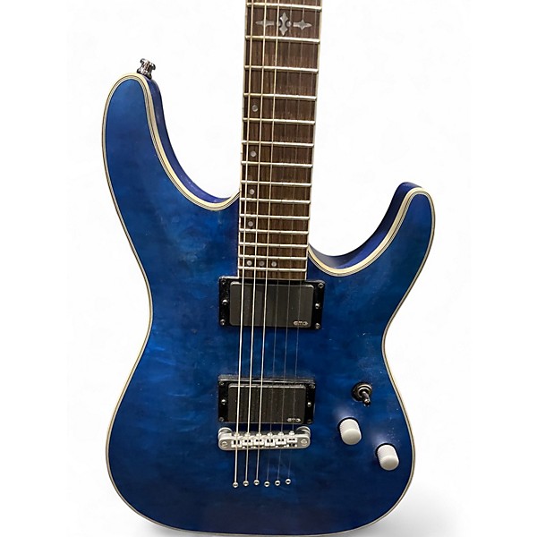 Used Schecter Guitar Research C1 Platinum Blue Solid Body Electric Guitar