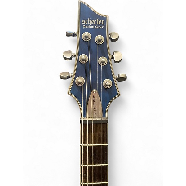 Used Schecter Guitar Research C1 Platinum Blue Solid Body Electric Guitar