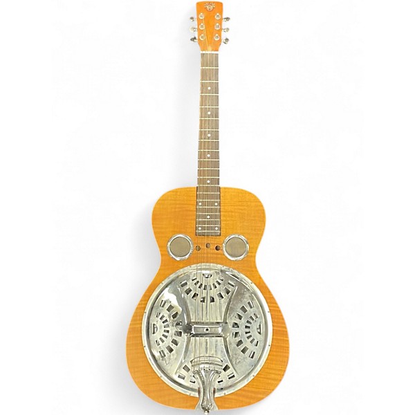 Used Dobro Hound Dog Deluxe Round Neck Natural Resonator Guitar