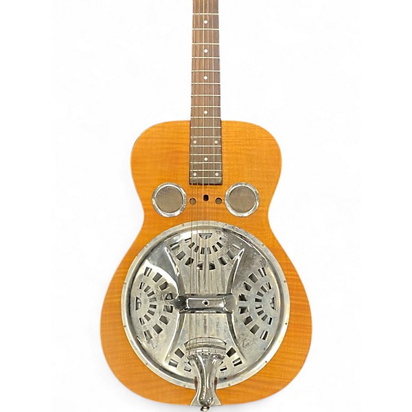 Used Dobro Hound Dog Deluxe Round Neck Natural Resonator Guitar