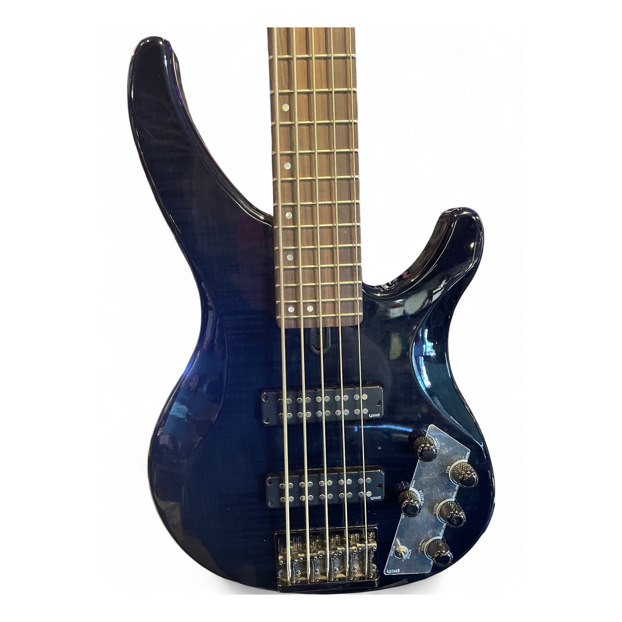 Used Yamaha TRBX605FM Translucent Black Electric Bass Guitar