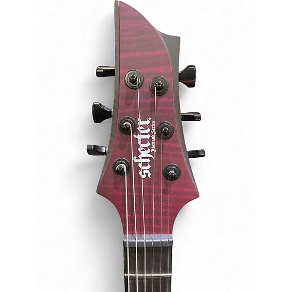 Used Schecter Guitar Research JOHN BROWNE TAO 6 Trans Purple Solid Body Electric Guitar
