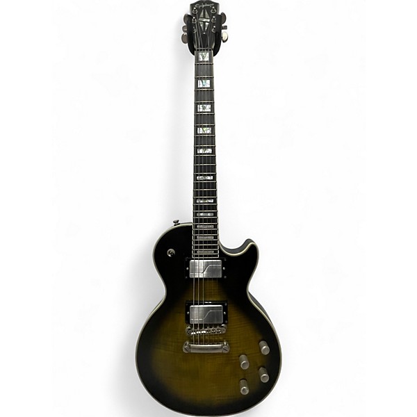 Used Epiphone Prophecy Les Paul Custom Plus olive tiger Solid Body Electric Guitar