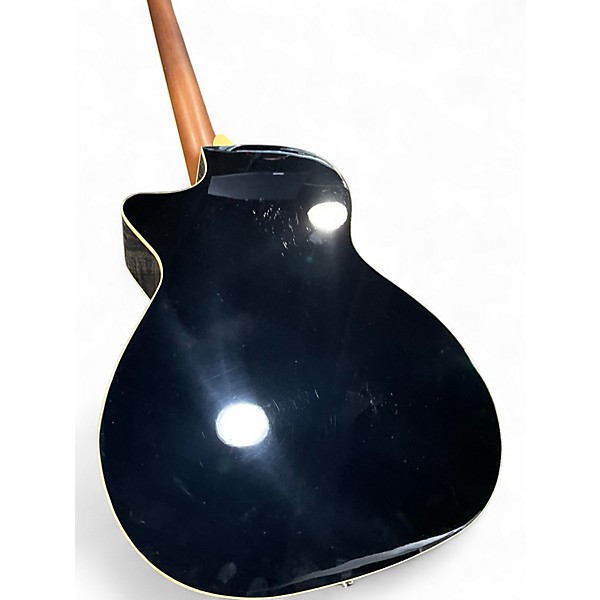 Used Fender Kingman Acoustic Electric Bass Black Acoustic Bass Guitar