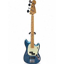 Used 2019 Fender Mustang Bass BLUE SPARKLE Electric Bass Guitar