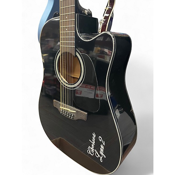 Used Takamine GD30CE-12 Black 12 String Acoustic Electric Guitar