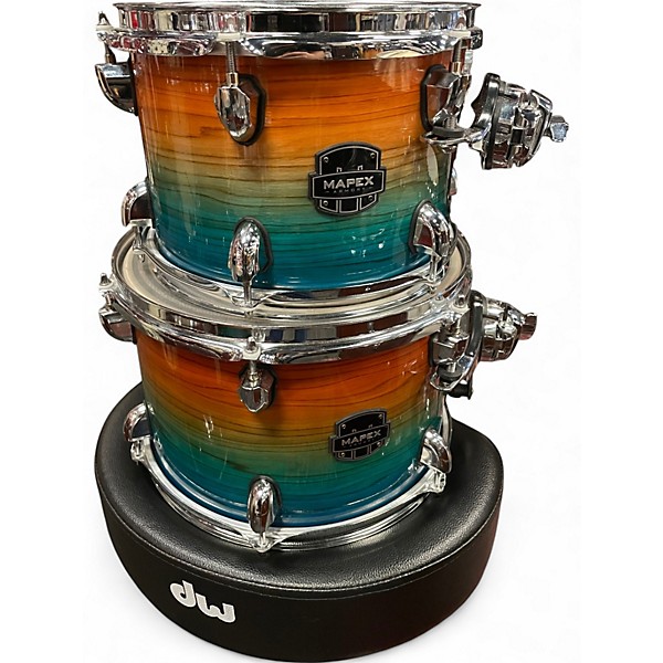 Used Mapex 5 Piece Armory Orange Sunset Drum Kit
