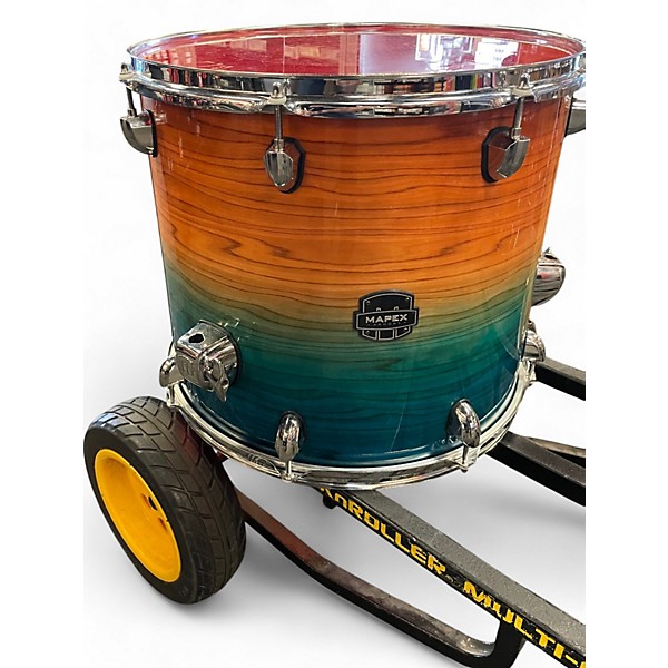 Used Mapex 5 Piece Armory Orange Sunset Drum Kit