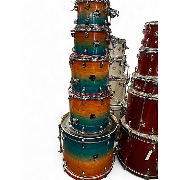 Used Mapex 5 Piece Armory Orange Sunset Drum Kit