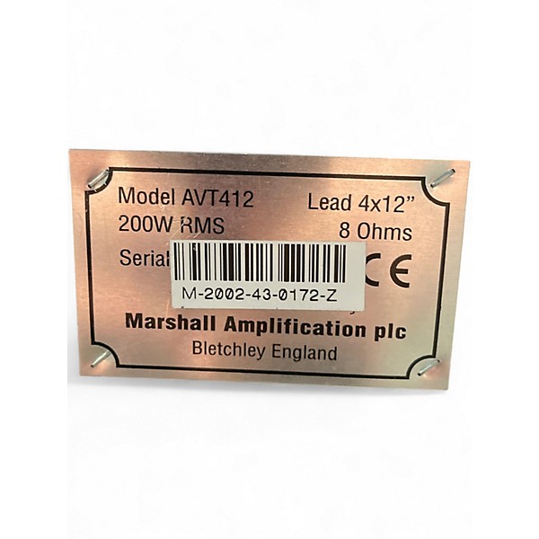 Used Marshall AVT412 Guitar Cabinet