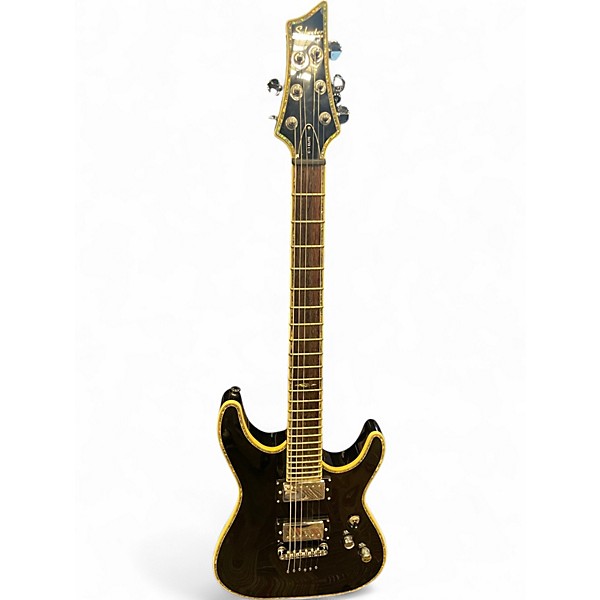 Used Schecter Guitar Research C-1 ELITE DIAMOND SERIES Black Solid Body Electric Guitar