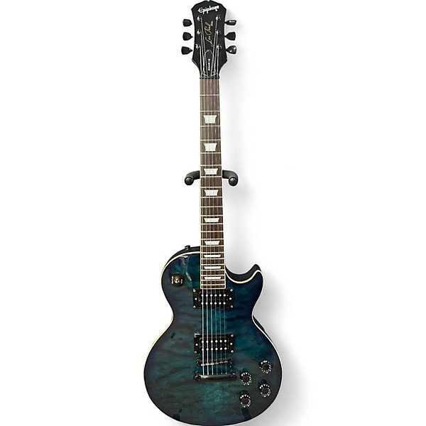 Used Epiphone Les Paul Classic Limited Edition Quilt Blue Burst Solid Body Electric Guitar