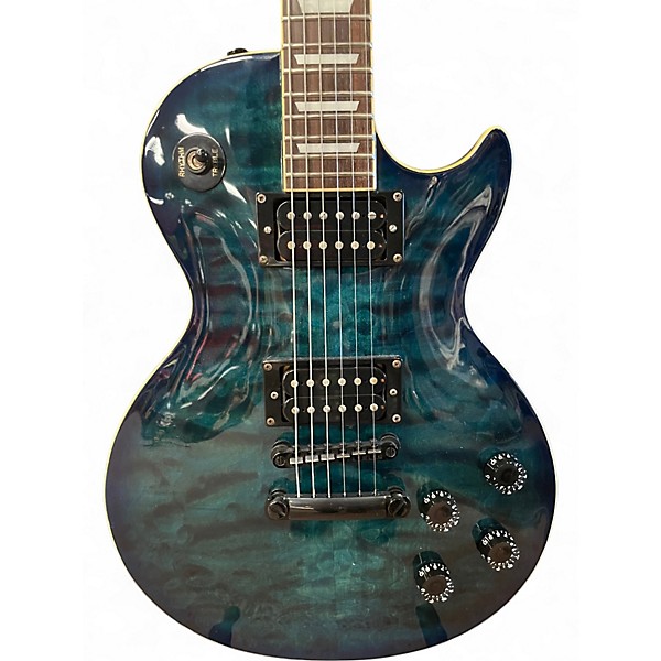 Used Epiphone Les Paul Classic Limited Edition Quilt Blue Burst Solid Body Electric Guitar