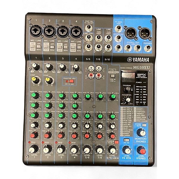 Used Yamaha MG10XU 10 Channel Mixer with Effects Unpowered