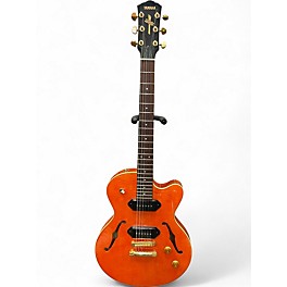 Used Yamaha AEX 502 Orange Hollow Body Electric Guitar