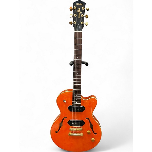 Used Yamaha AEX 502 Orange Hollow Body Electric Guitar