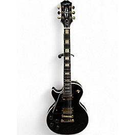 Used 2024 Epiphone Les Paul Custom Ebony Solid Body Electric Guitar