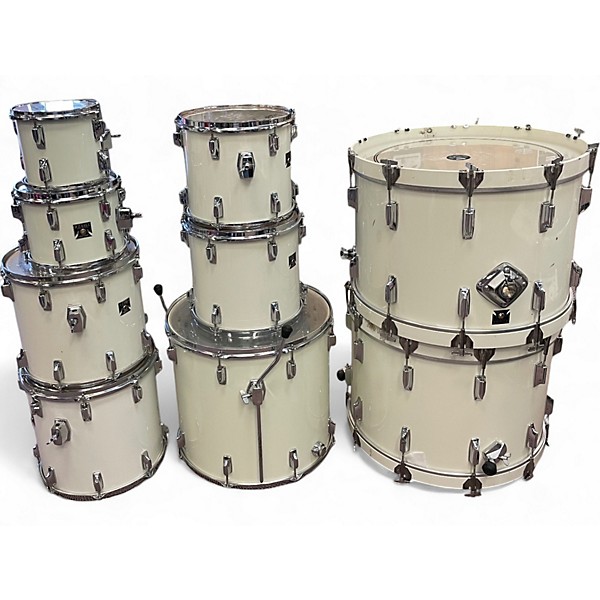 Used TAMA 9 Piece Superstar White Drum Kit