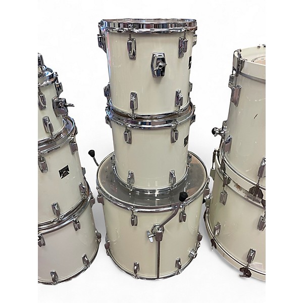 Used TAMA 9 Piece Superstar White Drum Kit