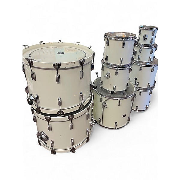 Used TAMA 9 Piece Superstar White Drum Kit