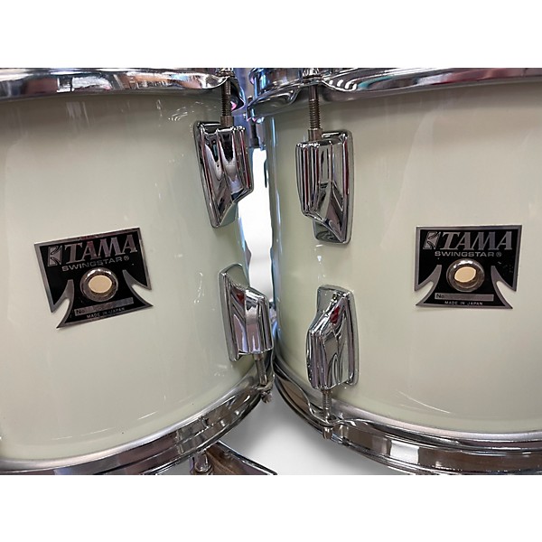 Used TAMA 9 Piece Superstar White Drum Kit