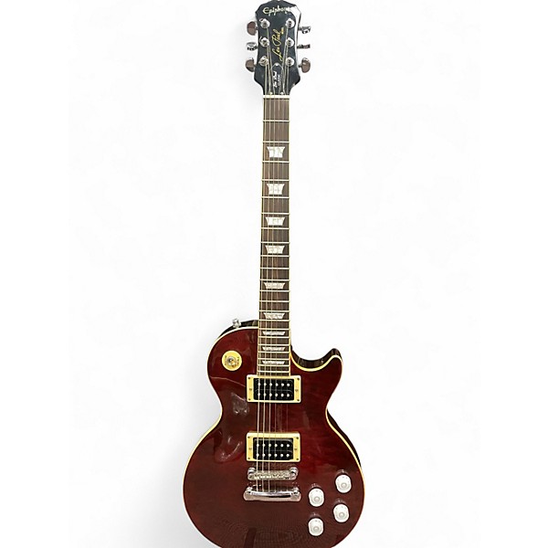 Used Epiphone Les Paul Classic Quilt Top Trans Red Solid Body Electric Guitar
