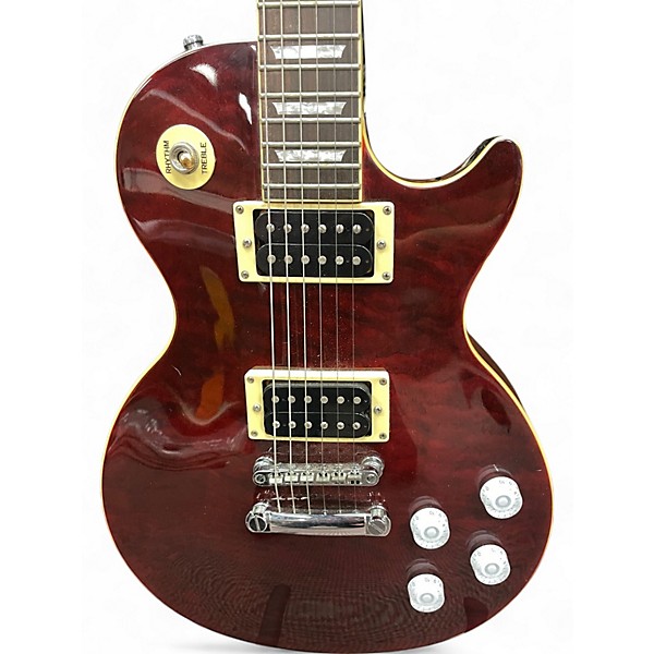Used Epiphone Les Paul Classic Quilt Top Trans Red Solid Body Electric Guitar