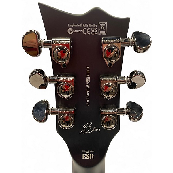 Used ESP LTD Signature Ben Burnley BB-600 Baritone  See Thru Black Sunburst Satin Baritone Guitars