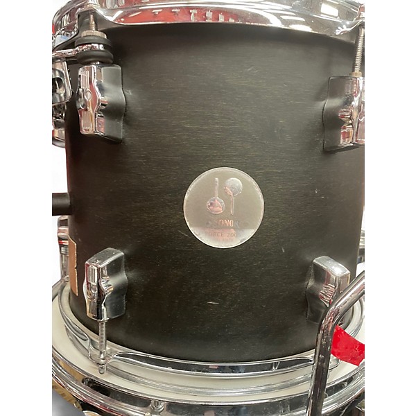 Vintage 1990s Sonar 5 Piece Force 2005 Satin Black Drum Kit