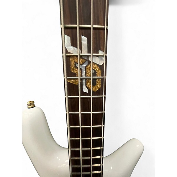 Used Spector Euro 4LX White Electric Bass Guitar White