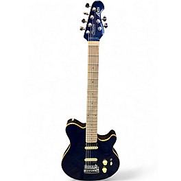 Used Sterling by Music Man Sub AX3 Axis Trans Blue Solid Body Electric Guitar