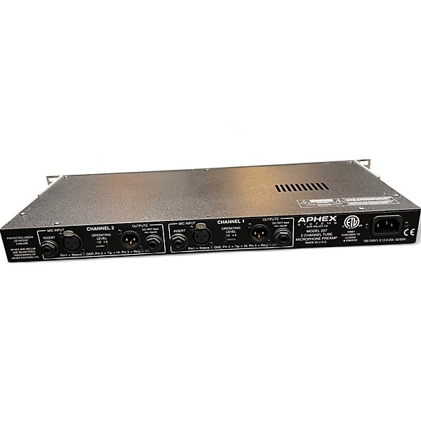 Used Aphex 207 Two Channel Microphone Preamp