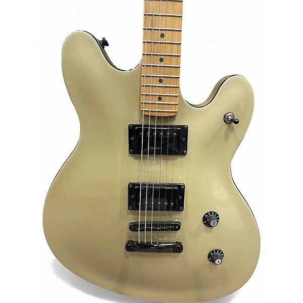 Used Squier Contemporary Active Starcaster Gold Hollow Body Electric Guitar