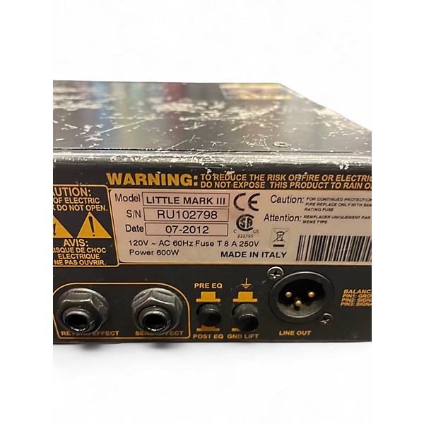 Used Markbass Little Mark III 500W Bass Amp Head